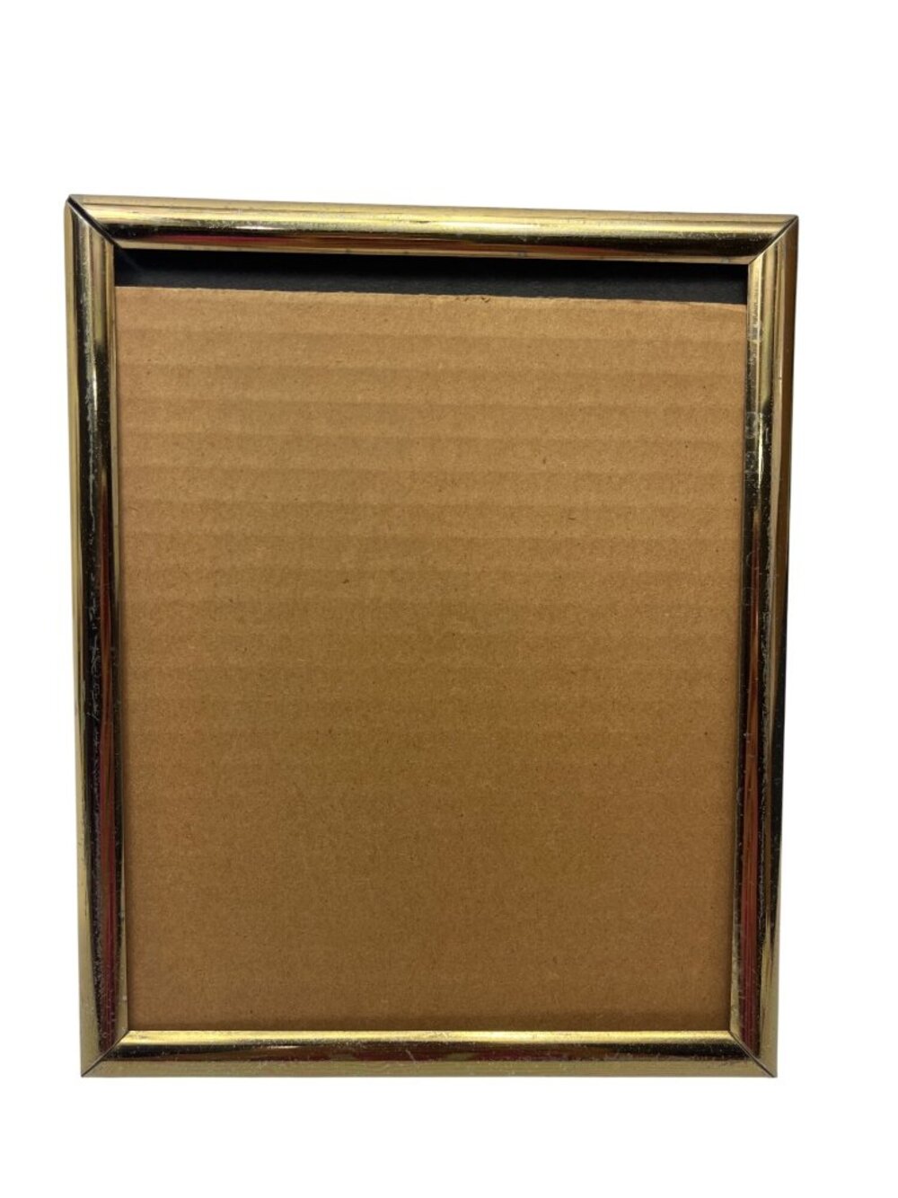 Gold-Tone 5x7 Picture Frame Easel Back & Cardboard Insert Classic No Glass 21d